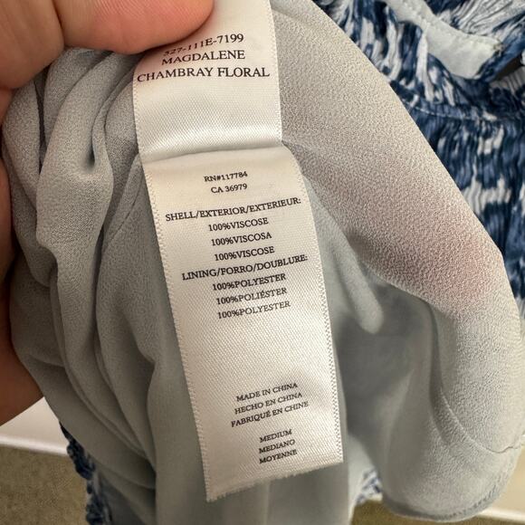 Rails Magdalene Floral Smocked Waist Midi Sundress US Women’s M - Picture 8 of 10